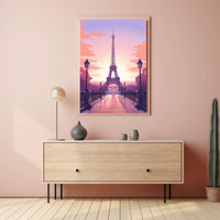 Sunset Over Paris Poster