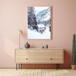 Winter Retreat in the Mountains Poster