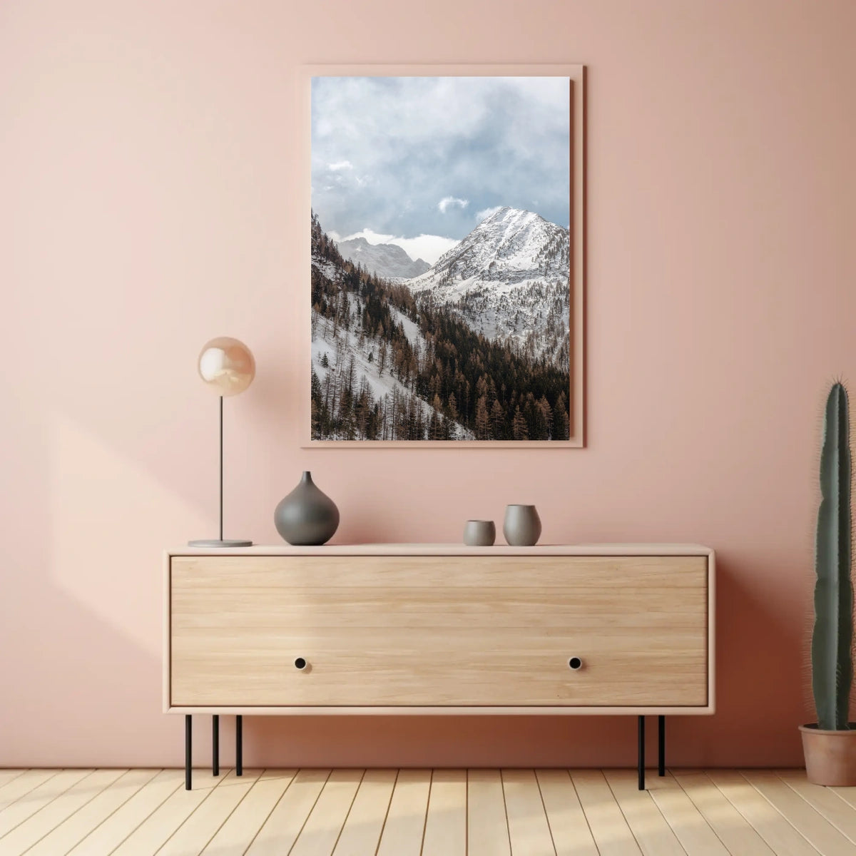 Majestic Winter Peaks Poster National Park Poster