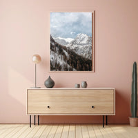 Majestic Winter Peaks Poster National Park Poster