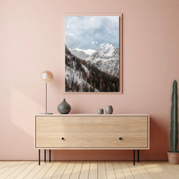 Majestic Winter Peaks Poster National Park Poster