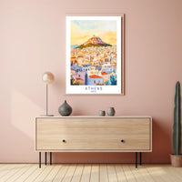 Athens Cityscape Poster PosterGoat