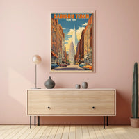 Babylon Town New York Urban Cityscape Poster Retro Wall Art