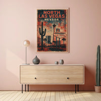 North Las Vegas Vintage Travel Vintage Poster