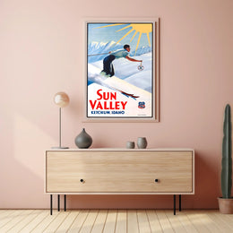 Sun Valley Skiing Adventure Poster PosterGoat