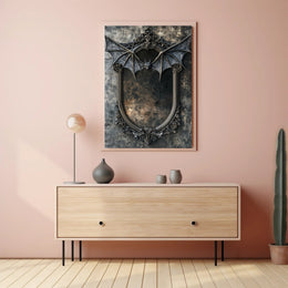 Gothic Bat Mirror Poster