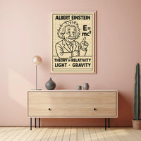 Einstein Relativity Collector Vintage Science Poster