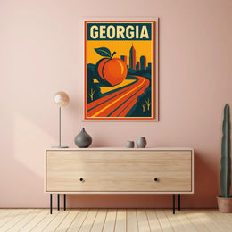 Georgia The Peach State Poster