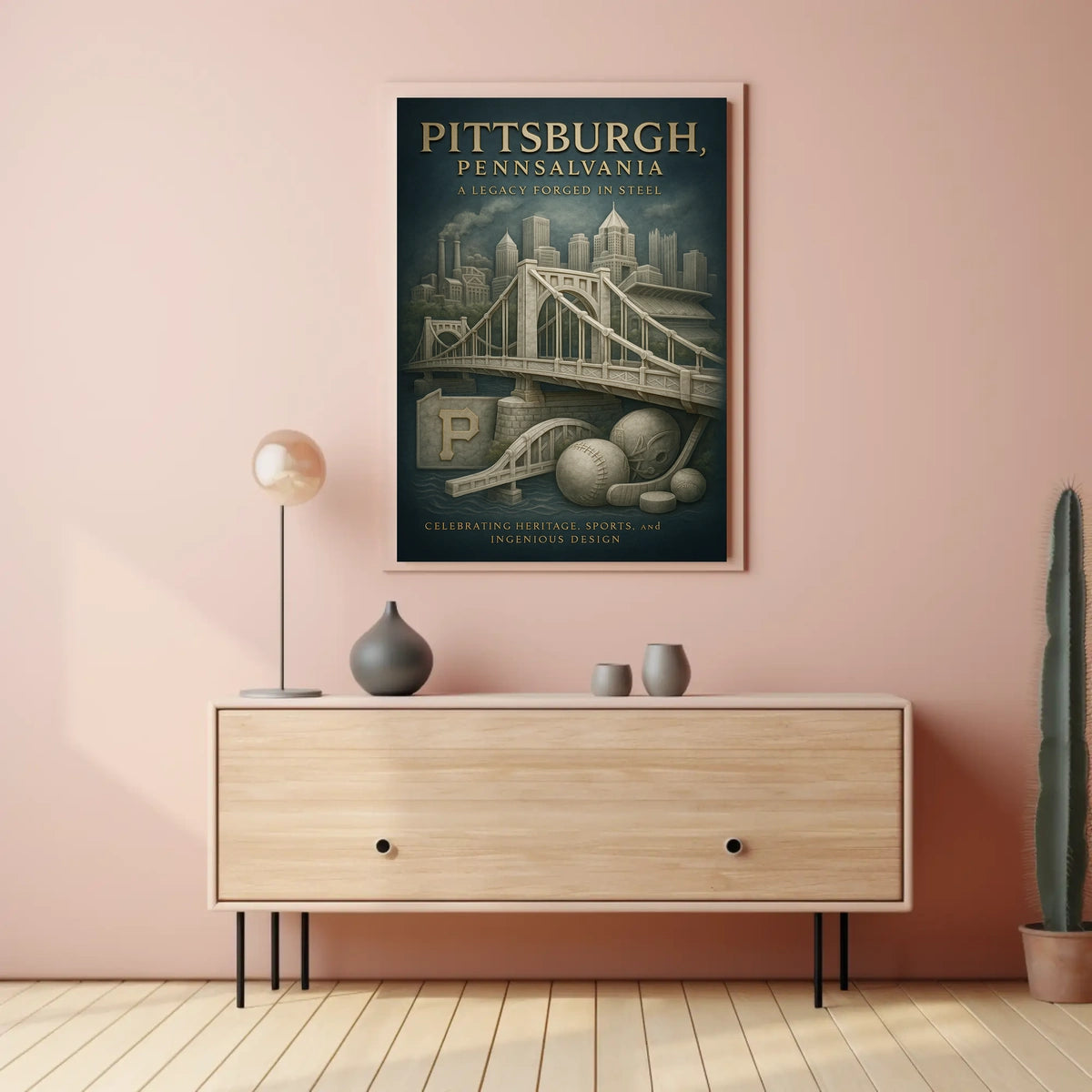 Pittsburgh, Pennsylvania A Legacy Forged in Steel Poster