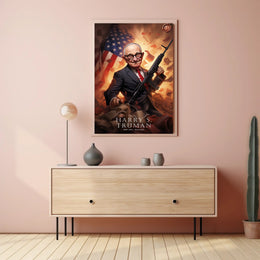Harry S. Truman Illustrated Poster