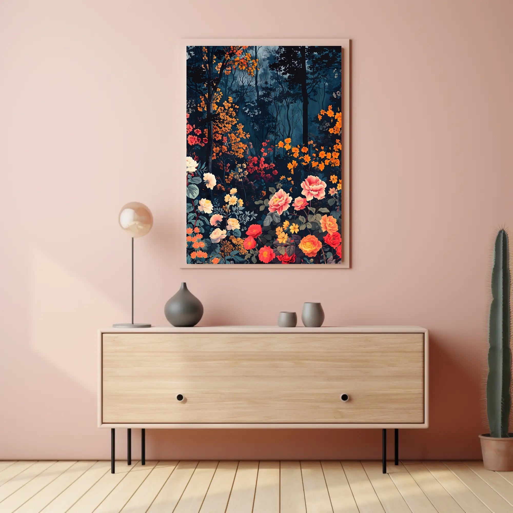 Enchanted Forest Blooms Wall Art Print