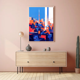 Urban Skyline Abstraction Abstract Poster