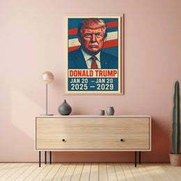 Donald Trump Presidential Term Patriotic Pop Art Poster