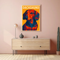 Vibrant Dachshund Portrait Poster