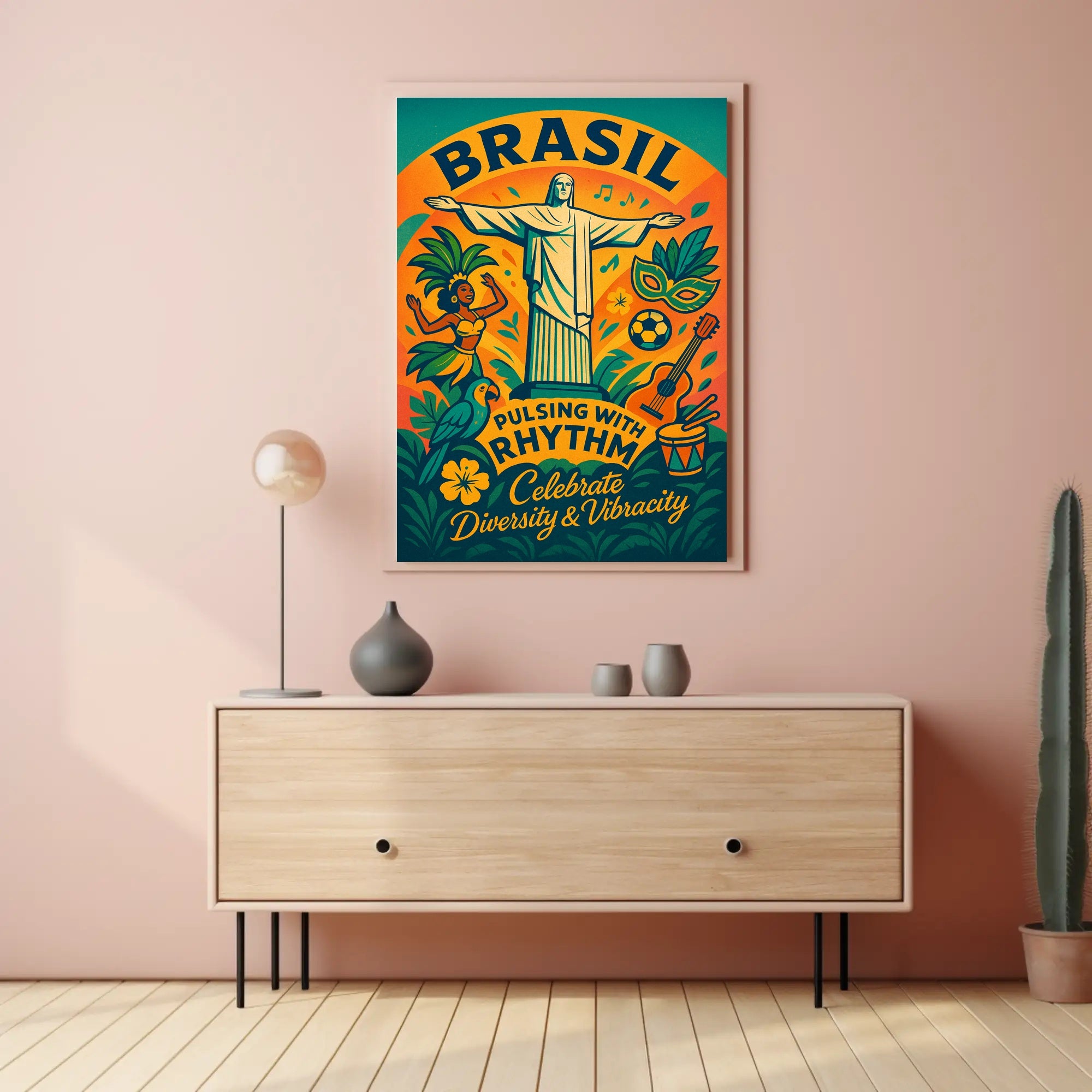 Celebrate Brazil's Vibrant Culture Poster