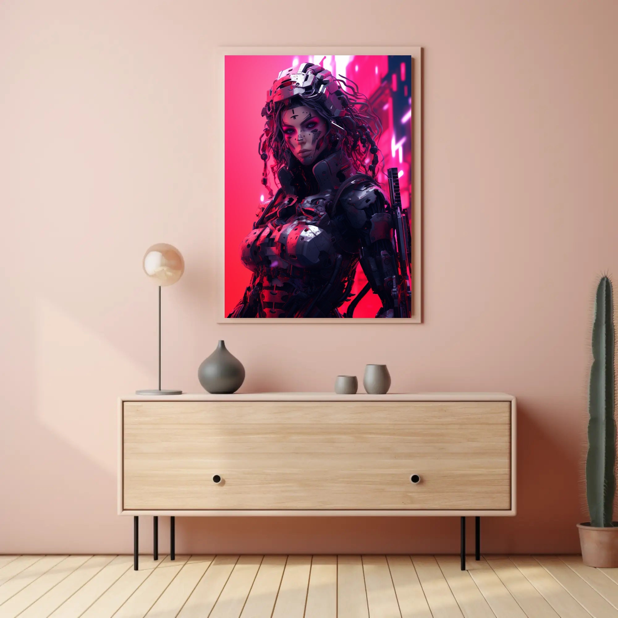 Cybernetic Warrior Poster PosterGoat