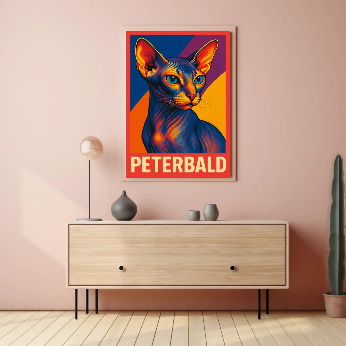 Peterbald Cat Art Poster