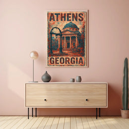 Athens, Georgia Architectural Tribute Poster