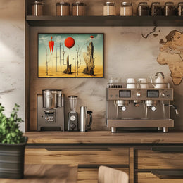 Surreal Desert Landscape Art Poster - Abstract or Artistic Poster
