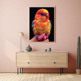 Vibrant Parrot Portrait Poster