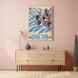 Winter Sports In Alpes Jura Poster