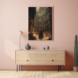 Towering Library Fantasy Adventure Poster PosterGoat