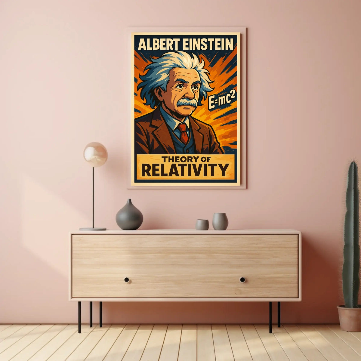 Einstein Relativity Scenic Scholarly Science Poster