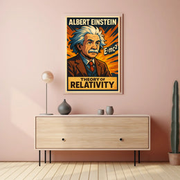 Einstein Relativity Scenic Scholarly Science Poster