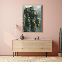 Futuristic Mech in Nature Reclamation Sci-Fi Poster