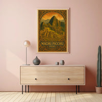Machu Picchu Art Nouveau Heritage Masterpiece Poster