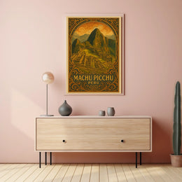 Machu Picchu Art Nouveau Heritage Masterpiece Poster