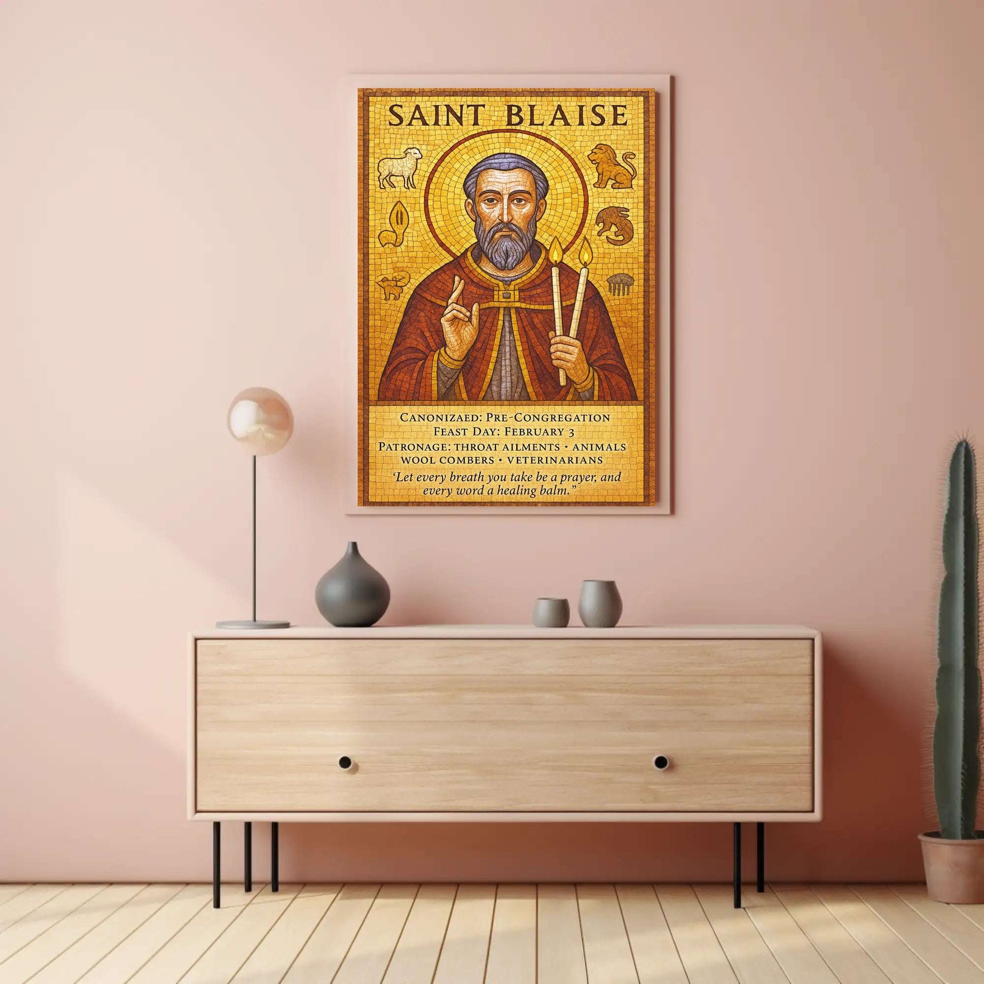 Saint Blaise Poster PosterGoat