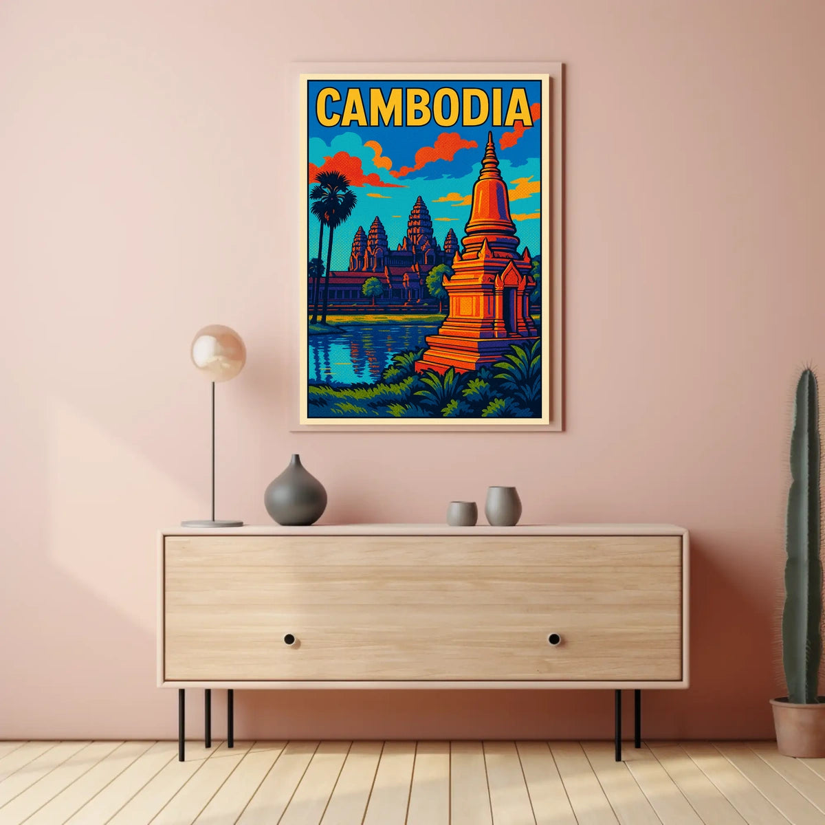 Cambodia Travel Poster