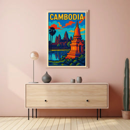 Cambodia Travel Poster