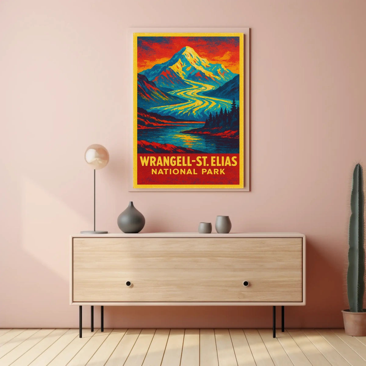 Wrangell Elias Vintage Adventure Explorer Poster