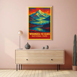 Wrangell Elias Vintage Adventure Explorer Poster