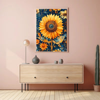 Sunflower Splendor: Bold and Lively Artistic Poster