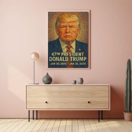 Presidential Mosaic Portrait Bold Leadership Decor Poster