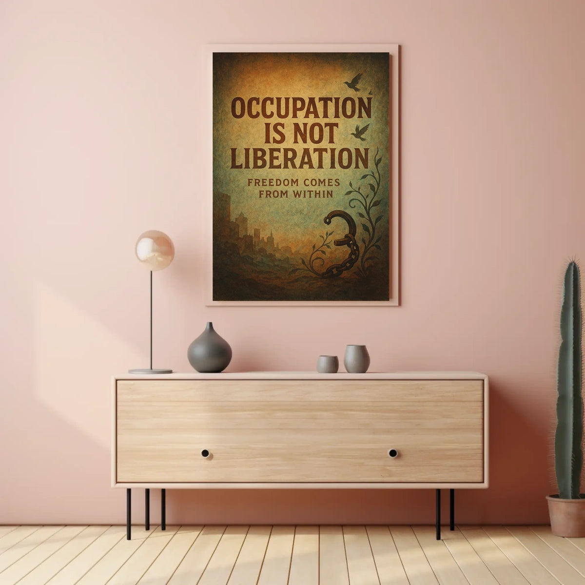 Freedom Within: Vintage Liberation Art Poster