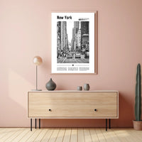 New York City Poster Modern Monochrome Cityscape Wall Art