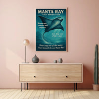 Majestic Manta Ray Poster