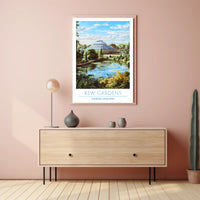 Kew Gardens London Vintage Travel Poster