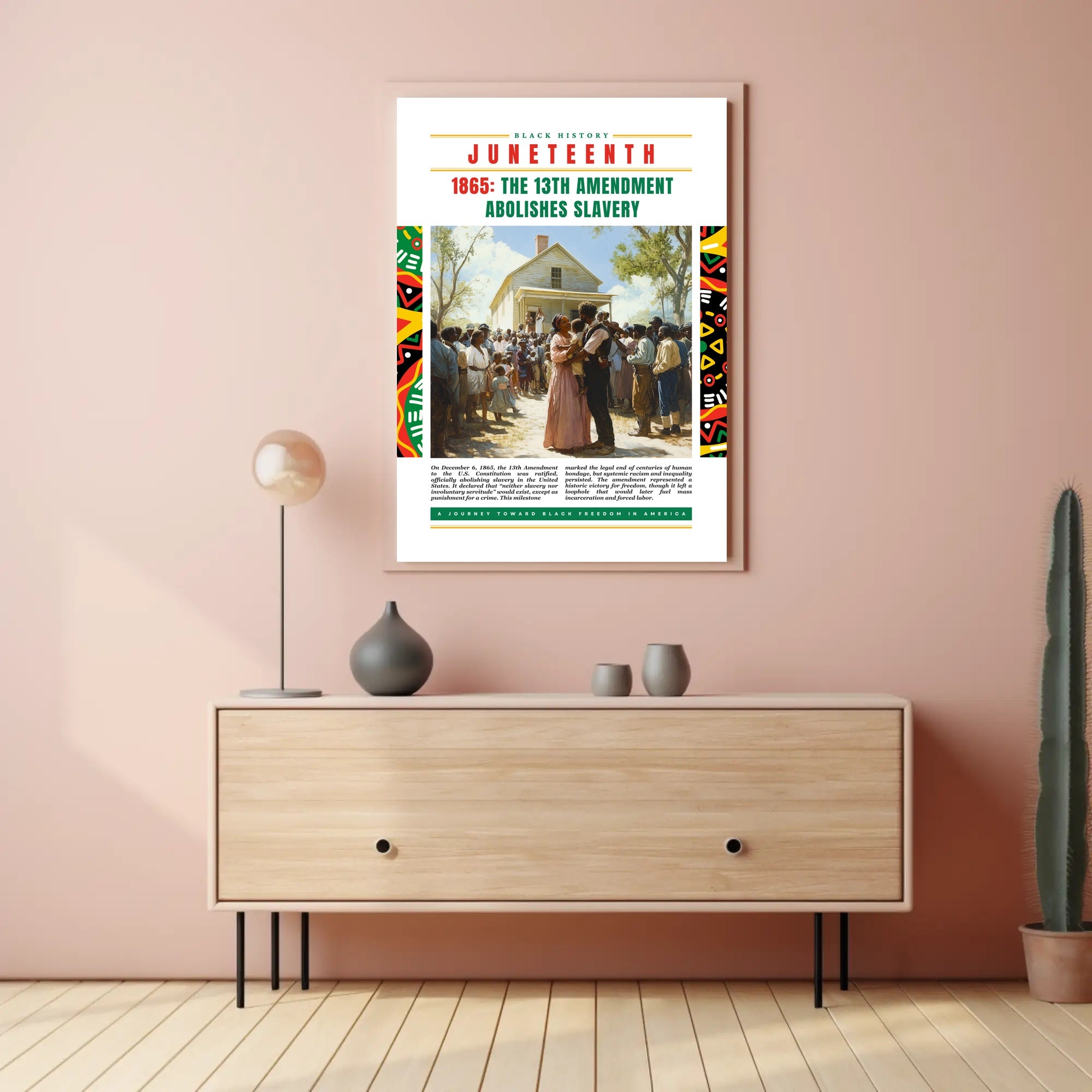 Commemorative Juneteenth Artwork: Cultural Heritage Poster