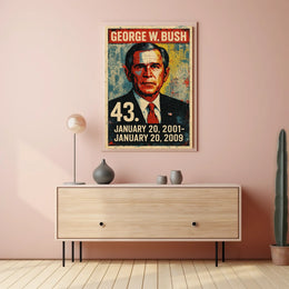 George W. Bush 43rd President of the United States Street Art Mashup Poster