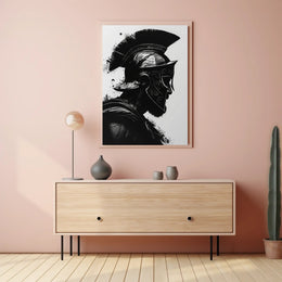 Warrior's Silhouette Poster PosterGoat