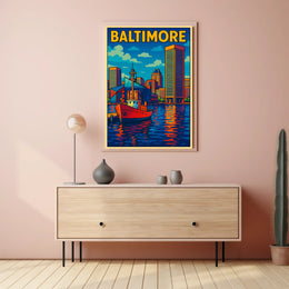 Baltimore Harbor Skyline Poster