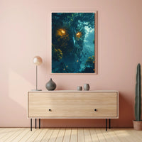 Enchanted Owl Tree Surreal Scene Fantasy or Mythology Poster PosterGoat