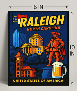 Raleigh, North Carolina Poster PosterGoat