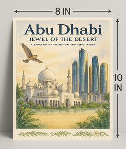 Abu Dhabi Elegance: Heritage and Futurism Travel Poster