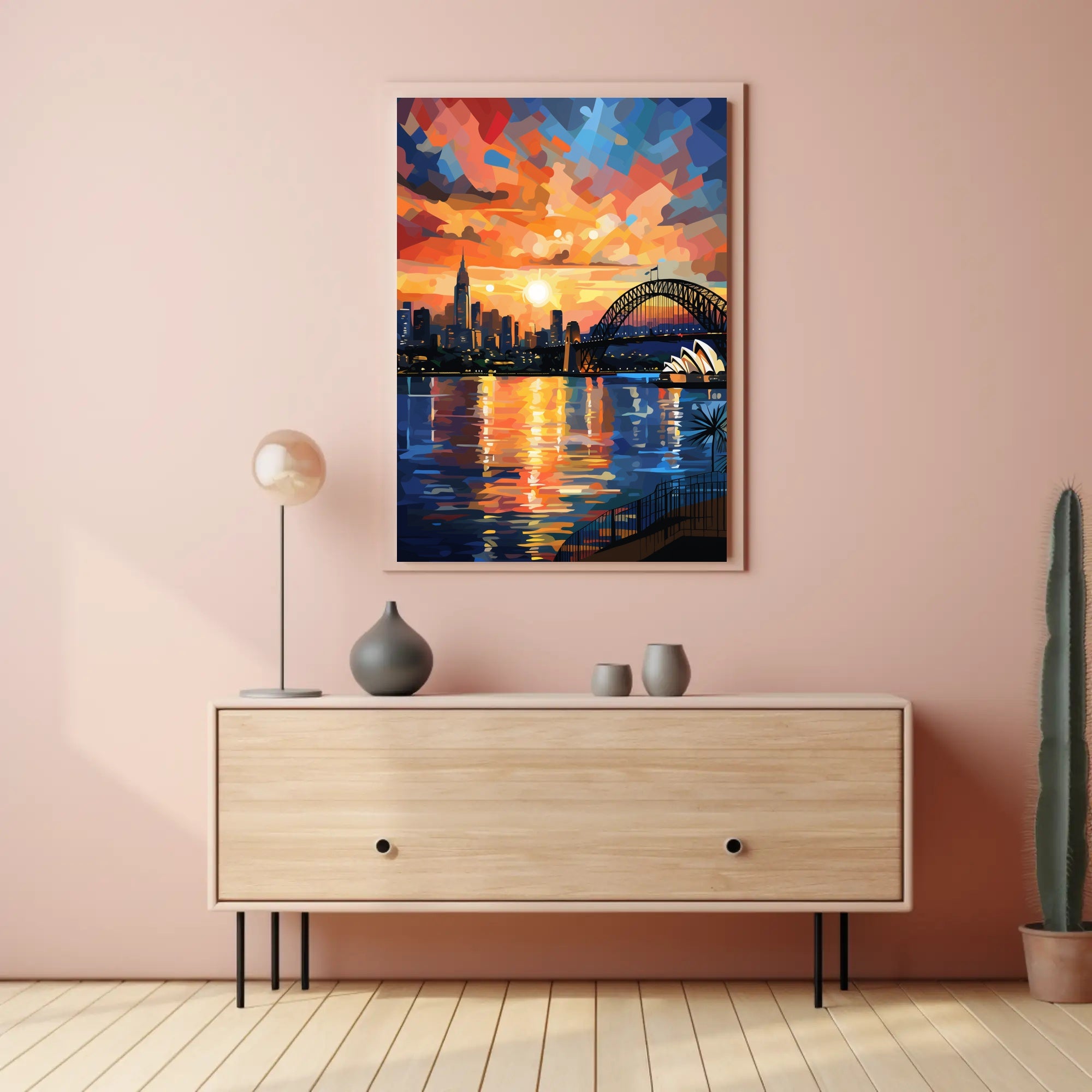 Vibrant Cityscape At Sunset Poster